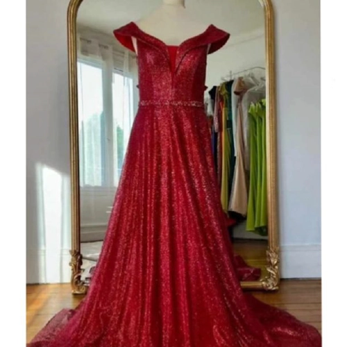 Splendide robe de soirée rouge